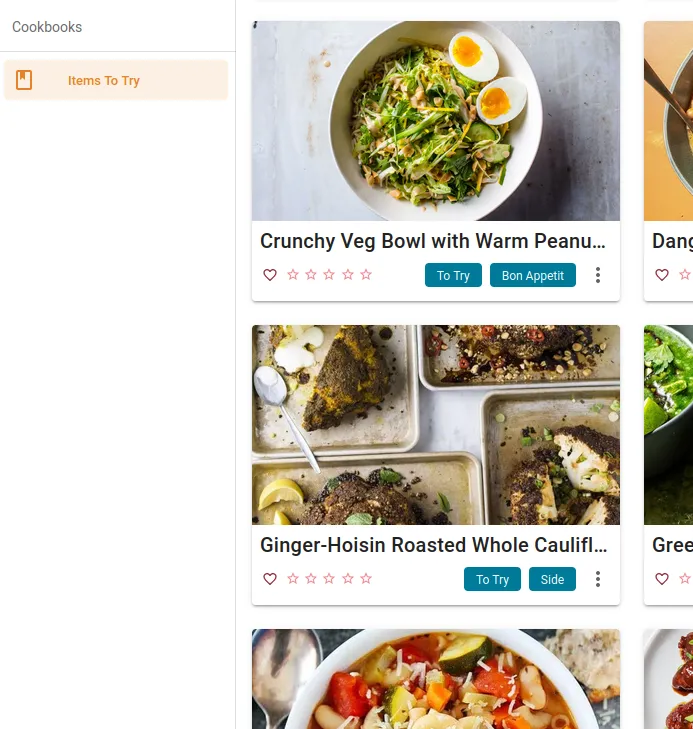 Tag collection for Items to try